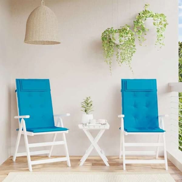 Maison Exclusive - Kuddar för stolar med hög rygg, set om 2, ljusblå