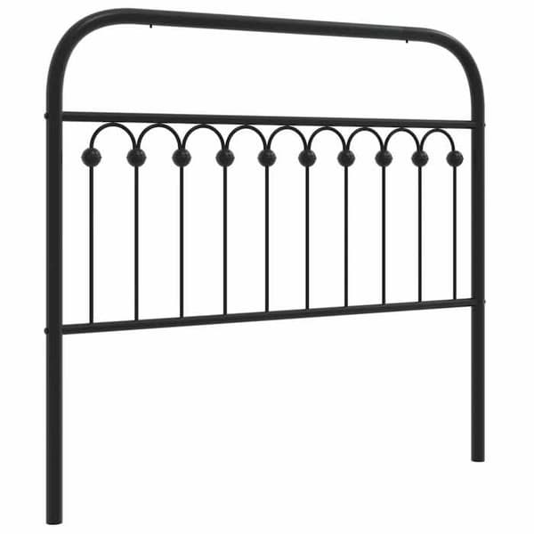 Hovedgærde - EKSKLUSIV HUS - 107 cm - Sort metal - Solid stålramme - Stabile metalben Svart