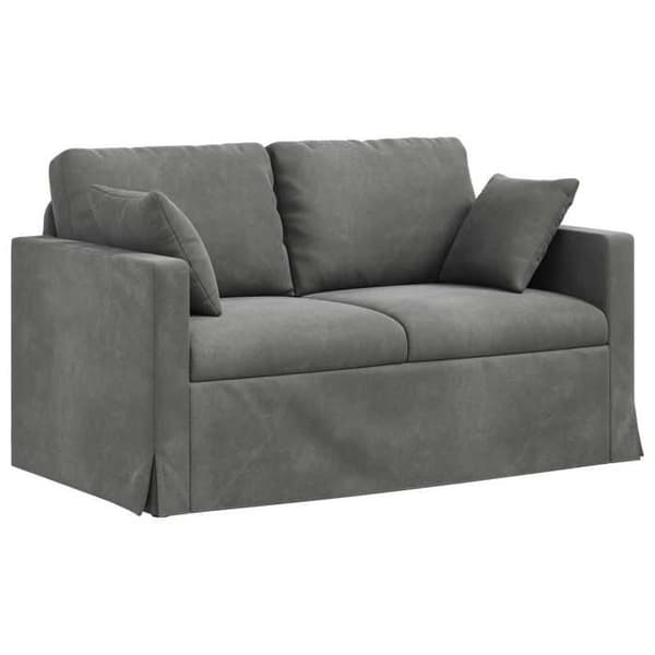 Maison Exclusive - Mörkgrå Soffa 138 x 78 x 80 cm Sammet