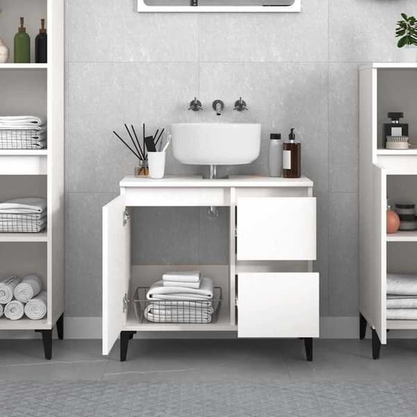 Maison Exclusive - Badrumsskåp vit 65x33x60 cm ingenjörsträ Vit