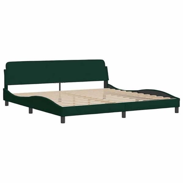 Maison Exclusive - Dover sängram mörkgrön 200x200 cm sammet Mörkgrön
