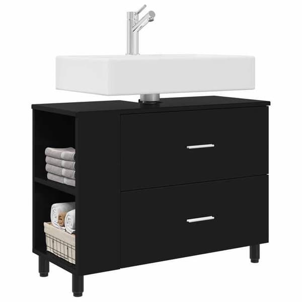 Maison Exclusive - Badeværelsesvaskeskab Sort 80 x 35 x 60 cm