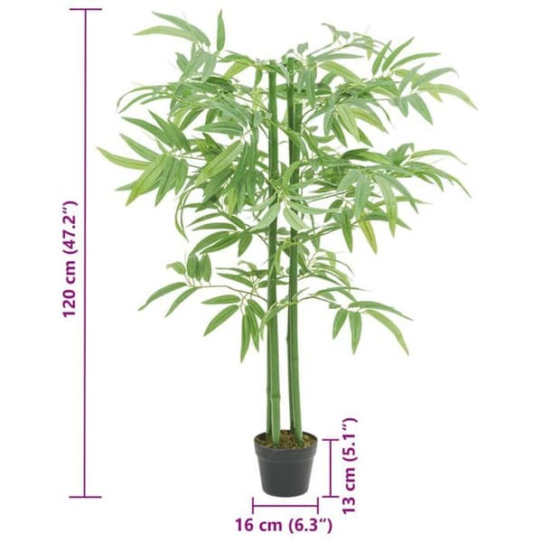 Maison Exclusive - Konstgjord bambu 384 blad 120 cm grön