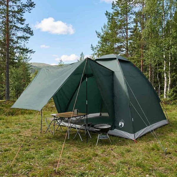 Maison Exclusive - Campingtelt til 2 personer Grøn army Polyester og Stål