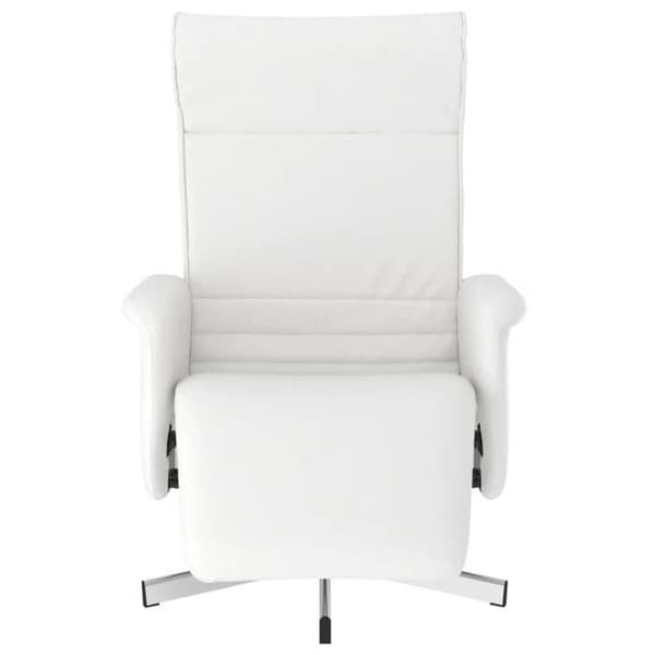 Maison Exclusive - Recliner med fotstöd i vit konstläder Vit