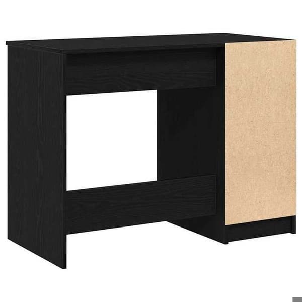 Maison Exclusive - Kontor Sort egetræ Ingeniørtræ 100 x 50 x 75 cm svart ek