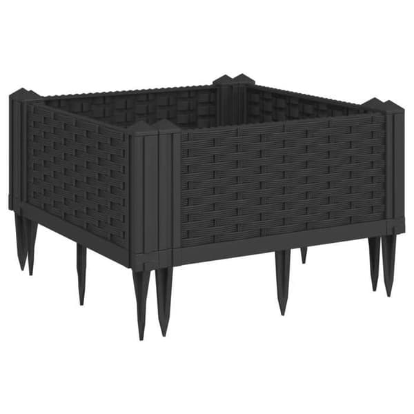 Maison Exclusive - Plantekasse med sorte pinde 42,5x42,5x28,5 cm PP
