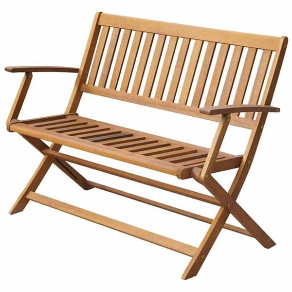 Havemøbel - EKSKLUSIV HUS - 120 cm - Solid akacietræ - Sammenklappelig - Ryg og armlæn