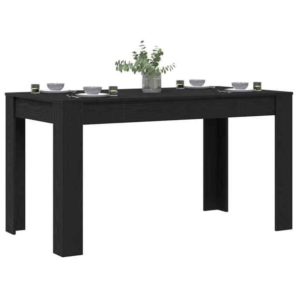 Maison Exclusive - Spisebord / Middagsbord Sort eg svart ek