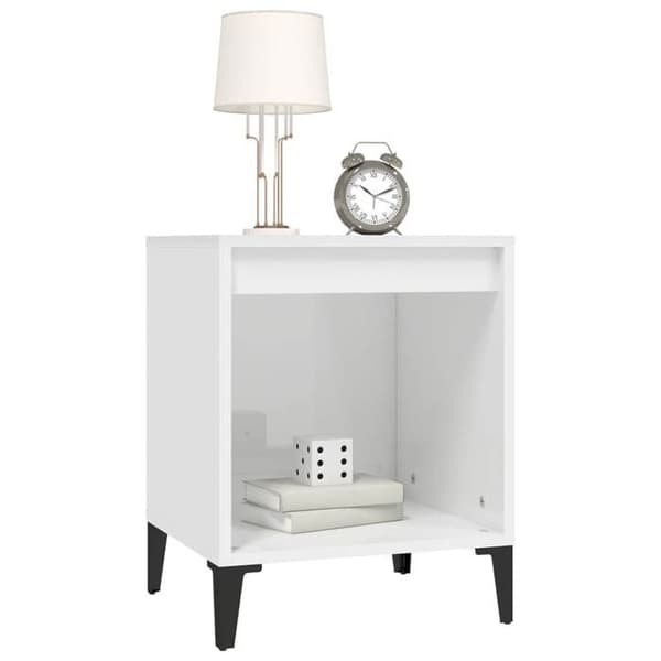 Maison Exclusive - Sängbord 2 st Vit blank 40x35x50 cm Strålande vit