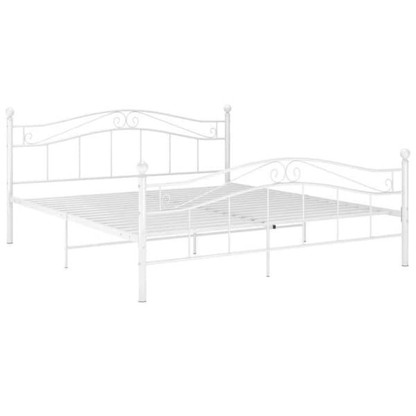 Maison Exclusive - Sängram Vit Metall 180x200 cm