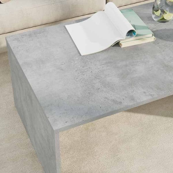 Bord - EKSKLUSIV HUS - 95 x 50 x 34 cm - Beton grå - Ingeniørtræ - Rektangulær Betonggrå