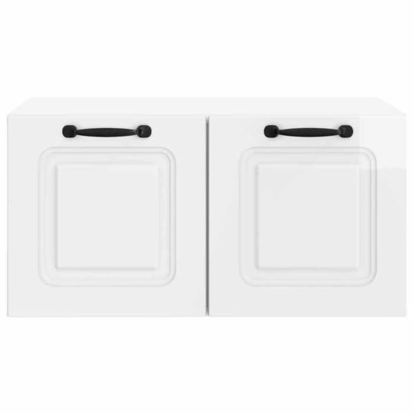 Exklusivt Hem - Väggmonterad TV-möbel Väggmontering Vit glansig 59,5 x 41 x 30 cm