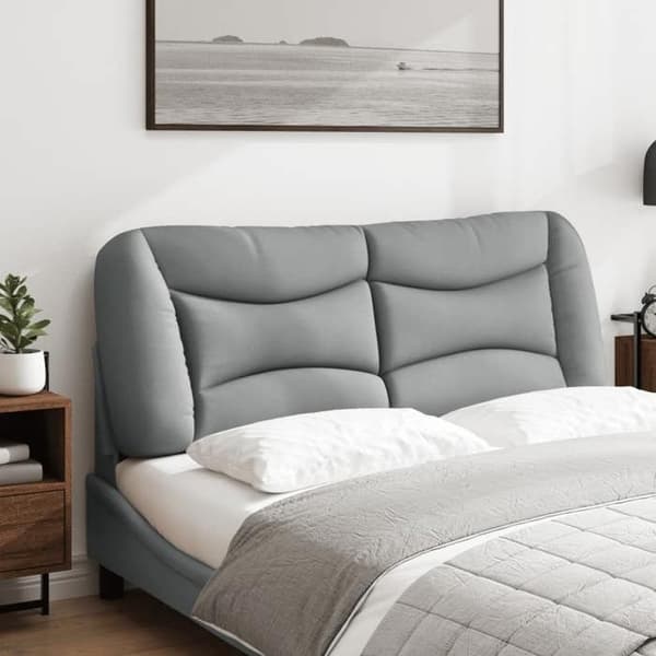 Maison Exclusive - Hvar vaaleanharmaa 120 cm sängynpäätytyyny kangas