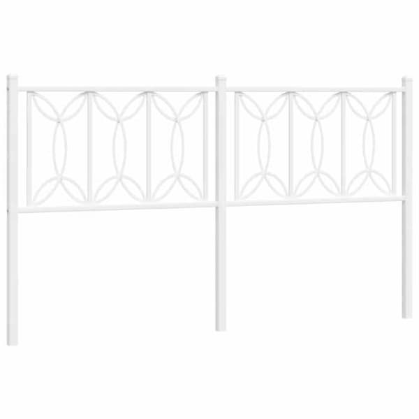 Hovedgærde - EKSKLUSIV HUS - 160 cm - metal - hvid - klassisk Vit