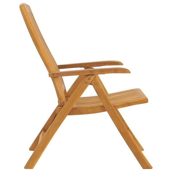 Maison Exclusive - Fällbara trädgårdsstolar set om 4 med kuddar i teakträ