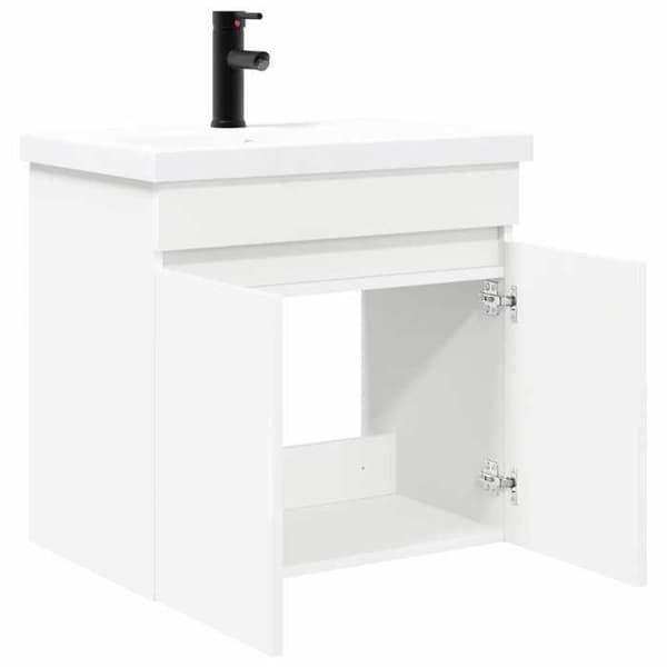 Badrumsmöbel - EXKLUSIV HEM - 61x40x74,5 cm - Vit - Underskåp med kran - Ingenjörsträ Vit