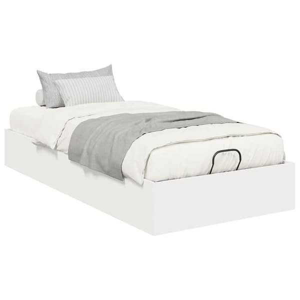 Exklusivt hus - Sängram Ottoman Vit 80,5 x 200 cm Ingenjörsträ Vit