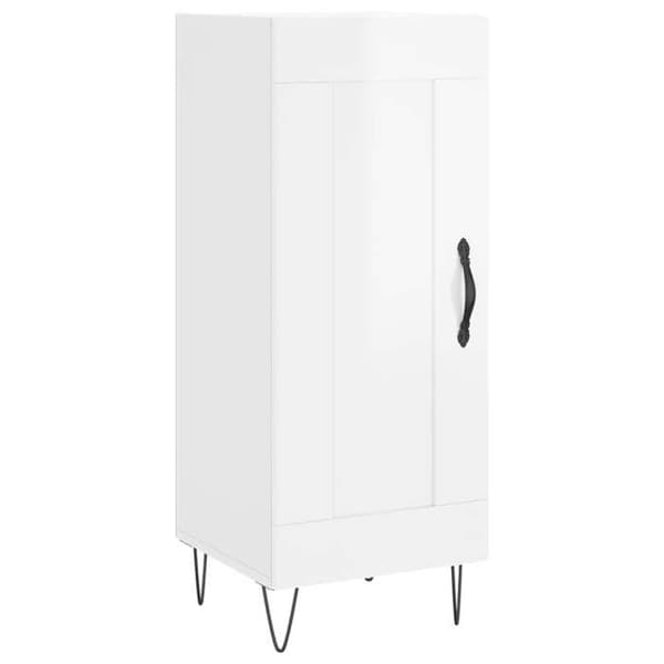 Maison Exclusive - Buffé Vit glänsande 34,5x34x90 cm Ingenjörsträ