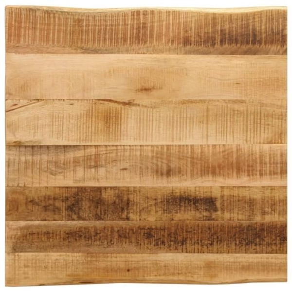 Bordplade af massivt mangotræ - Live edge design - 40x40x3,8 cm Brun