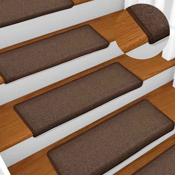 Maison Exclusive - Trappmatta 30 delar 65 x 21 x 4 cm Kaffe brunt Rektangulär kant