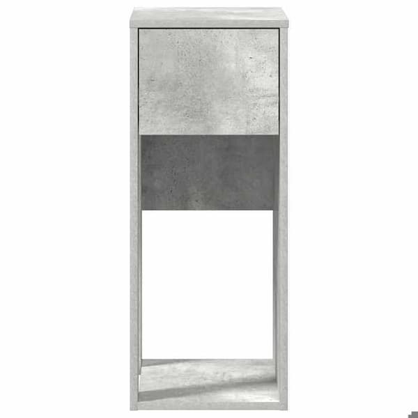 Maison Exclusive - Computerstand med betongrå skuffe 30x44x74 cm