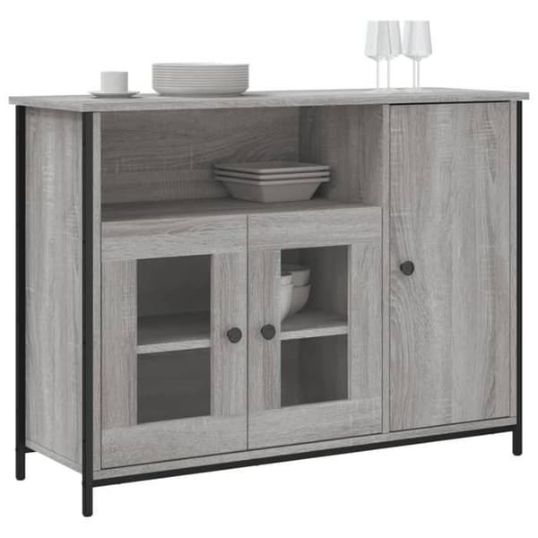 Maison Exclusive - Buffet sonoma grå 100x35x75 cm ingeniørtræ
