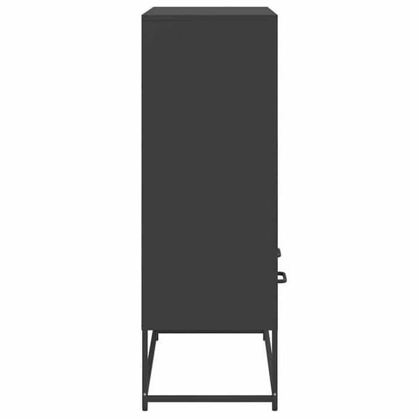Maison Exclusive - Svart hög buffé 68x39x111,5 cm stål