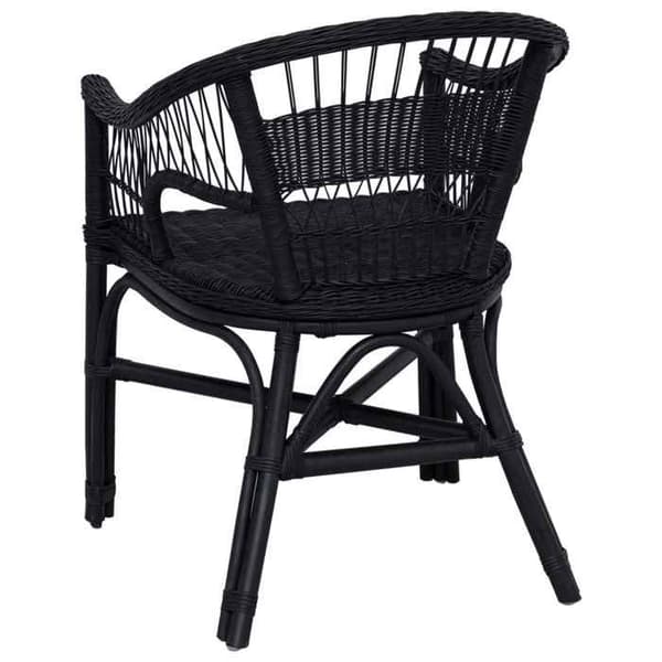 Maison Exclusive - Stapelbar Stol Rattan Sort 60 x 60 x 81 cm Svart