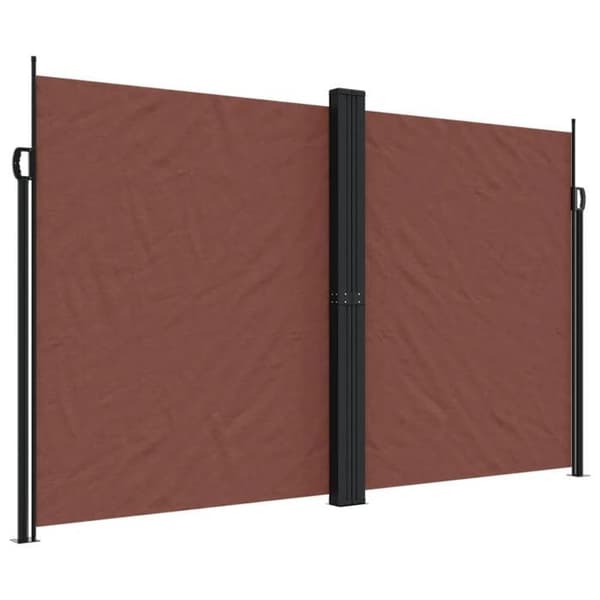 Maison Exclusive - Retractable sidokappa Brun 200x1200 cm