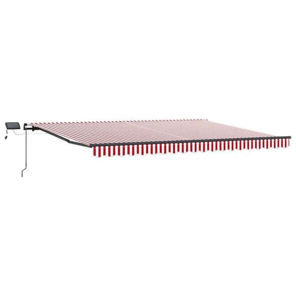 Maison Exclusive - Fällbart tak Röd och Vit 400 × 350 cm