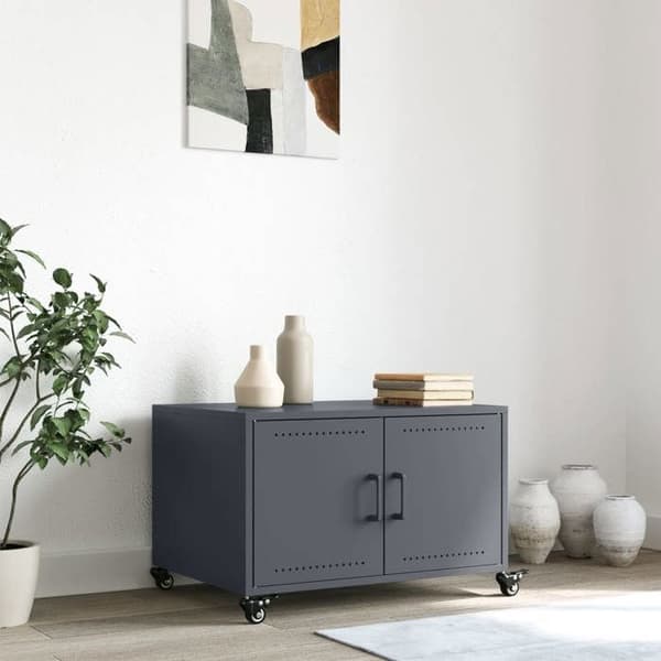 Maison Exclusive - Anthracitfarvet sofabord 68x50x43,5 cm stål