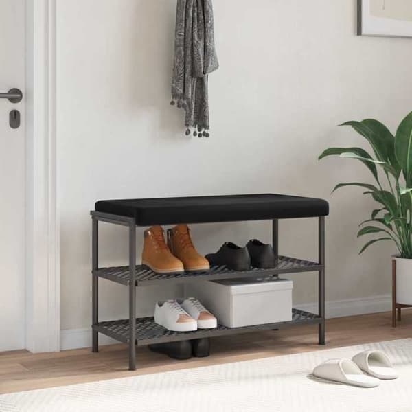 Maison Exclusive - Bænkpude i Sort Velour, Dybde 35 cm
