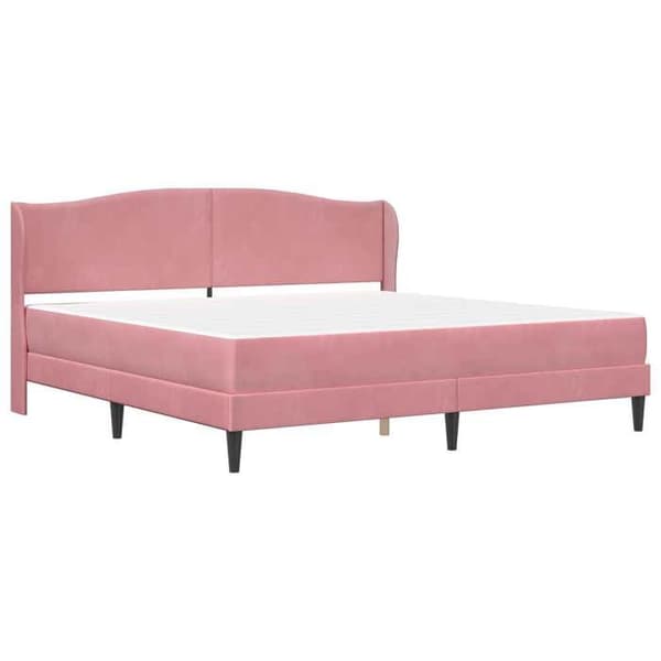 Sengestel - EKSKLUSIV HUS - 180 x 200 cm - Velour - Hovedgærde - Opbevaring under seng Ros