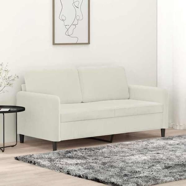 Maison Exclusive - 2-paikkainen sohva, kerma 140 cm sametti