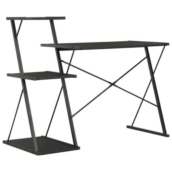Maison Exclusive - Kontor med hylde Sort 116x50x93 cm Svart