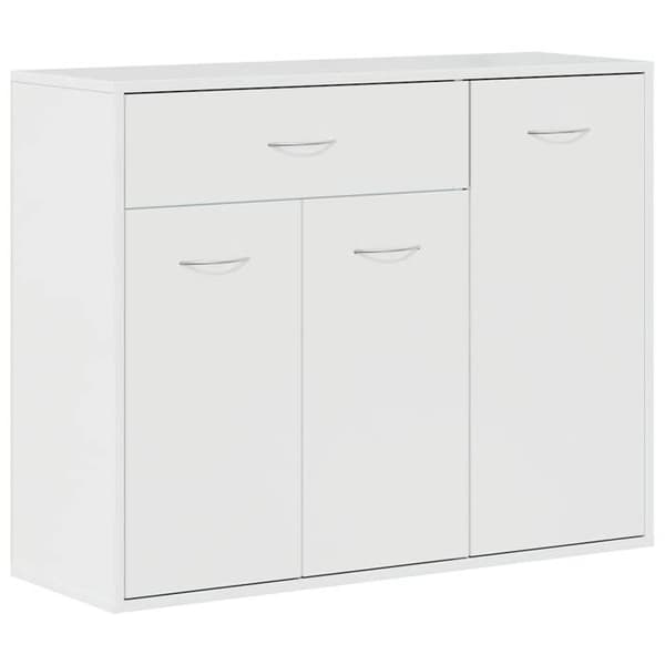 Buffé - EXKLUSIVT HEM - Minimalistisk design - Blank vit - Ingenjörsträ - 88x30x70 cm Vit