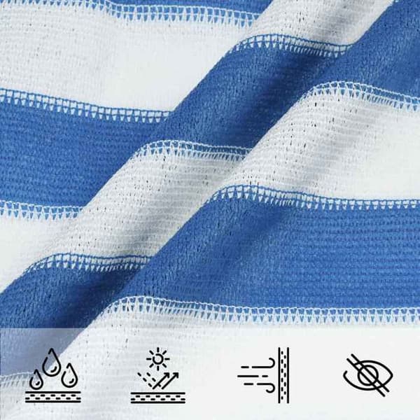 Maison Exclusive - Skuggtält 3 x 4,5 m HDPE Rektangulär Blå och Vit