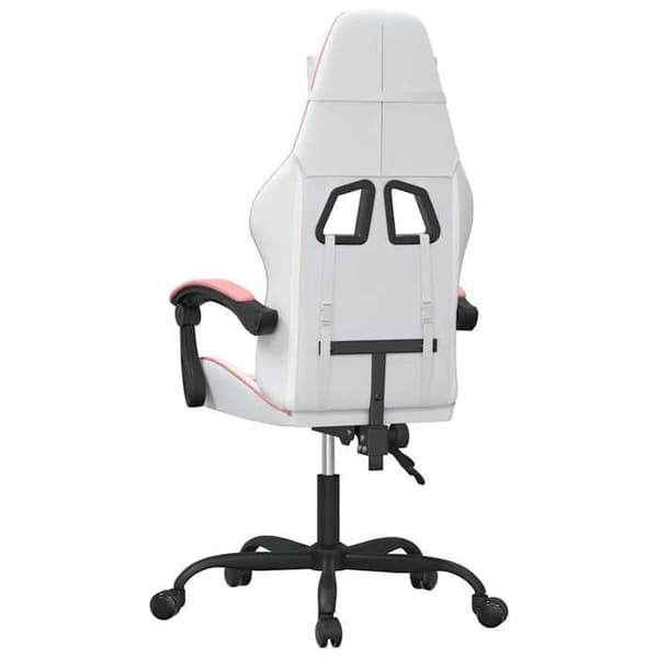 Maison Exclusive - Spelstol Vit och rosa Konstläder