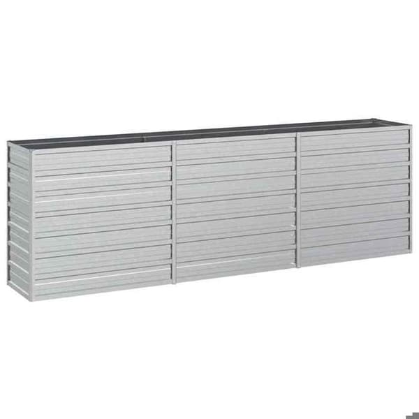Maison Exclusive - Nostettu puutarhavuode 240x40x77 cm Galvanoitu teräs Hopea Silver