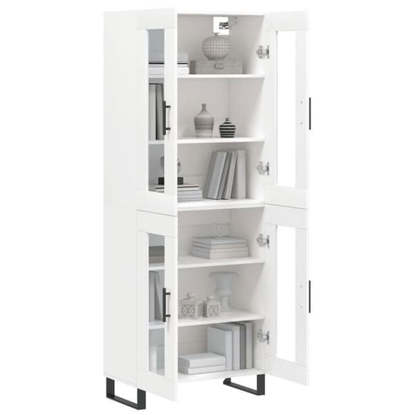 Maison Exclusive - Buffé hög Vit 69,5x34x180 cm Ingenjörsträ