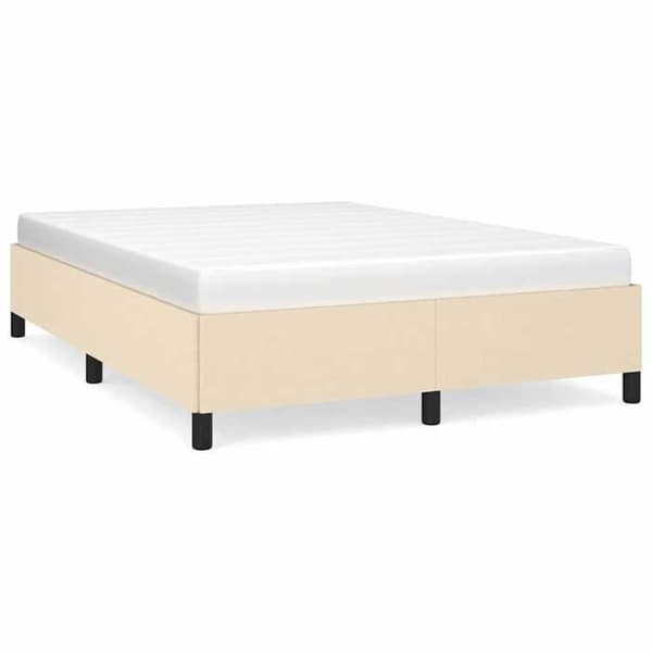 Sengestel - EKSKLUSIV HUS - Creme 140x190 cm - Polyesterstof - Lamelseng - Robuste ben Grädde
