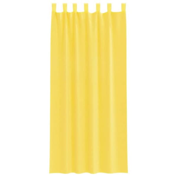 Verho - MAISON EXCLUSIVE - 2 kpl - Renkaat - Keltainen - 100% polyesteri gul