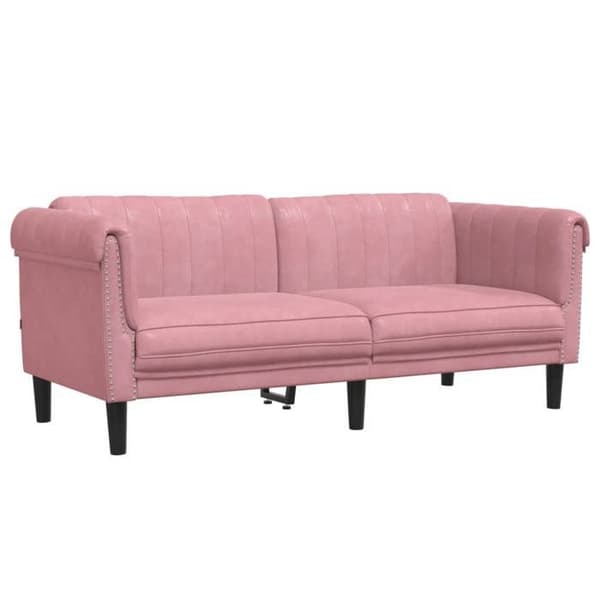 Maison Exclusive - 2-personers sofa i lyserødt velour