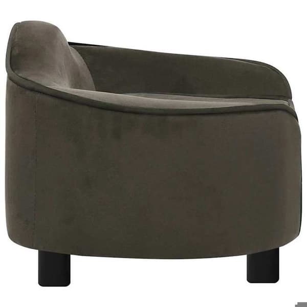 Maison Exclusive - Mörkgrå hundsoffa 67x47x36 cm Plysch mörkgrå
