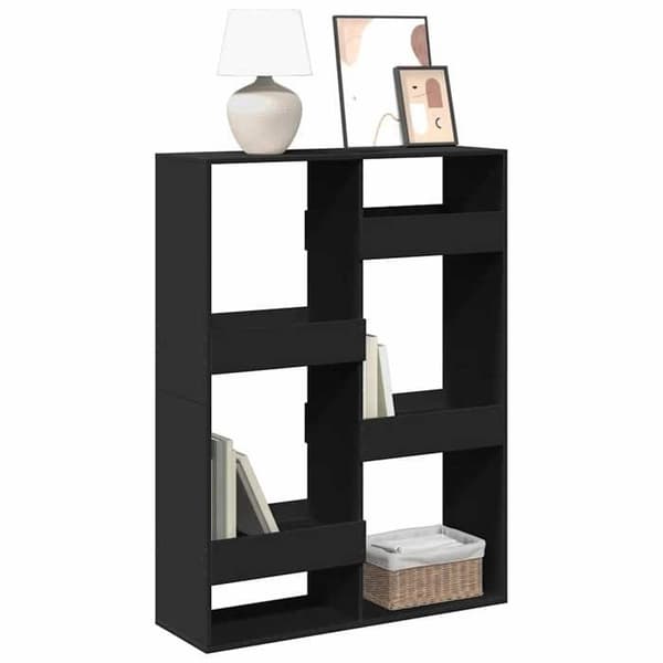 Maison Exclusive - Bibliotek sort 100x33x135 cm ingeniørtræ
