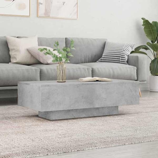 Bord - EKSKLUSIV HUS - 100 x 49,5 x 31 cm - Beton grå - Ingeniørtræ - Rektangulær Betonggrå
