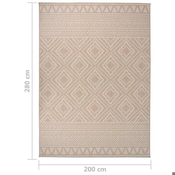 Maison Exclusive - Ulkokäyttöön tarkoitettu matto, litteä kudos 200x280 cm, ruskeat raidat