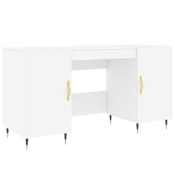 Kontor - EKSKLUSIV HUS - 140x50x75 cm - Hvid - Ingeniørtræ - 4 rum Vit