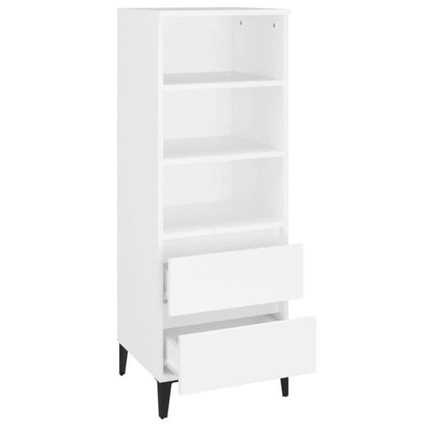 Maison Exclusive - Buffé hög Vit 40x36x110 cm Ingenjörsträ